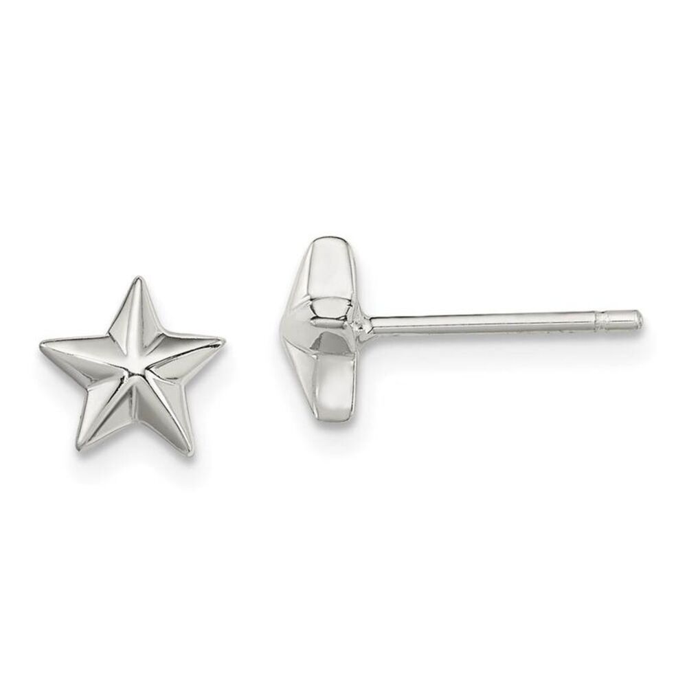6mm Nautical Star Post Earrings in Sterling Silver